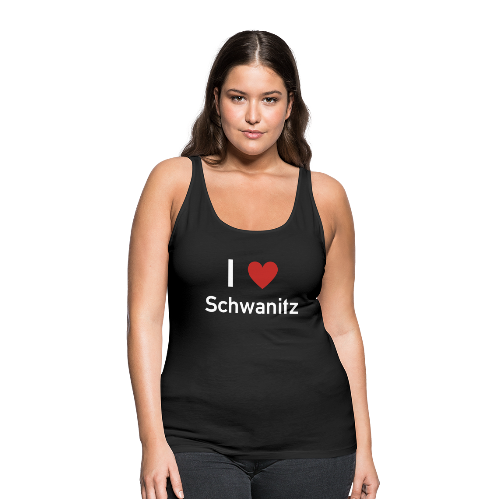 I LOVE SCHWANITZ DAMEN TANK-TOP - Schwarz
