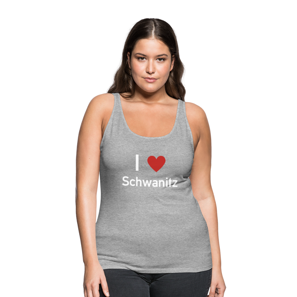 I LOVE SCHWANITZ DAMEN TANK-TOP - Grau meliert
