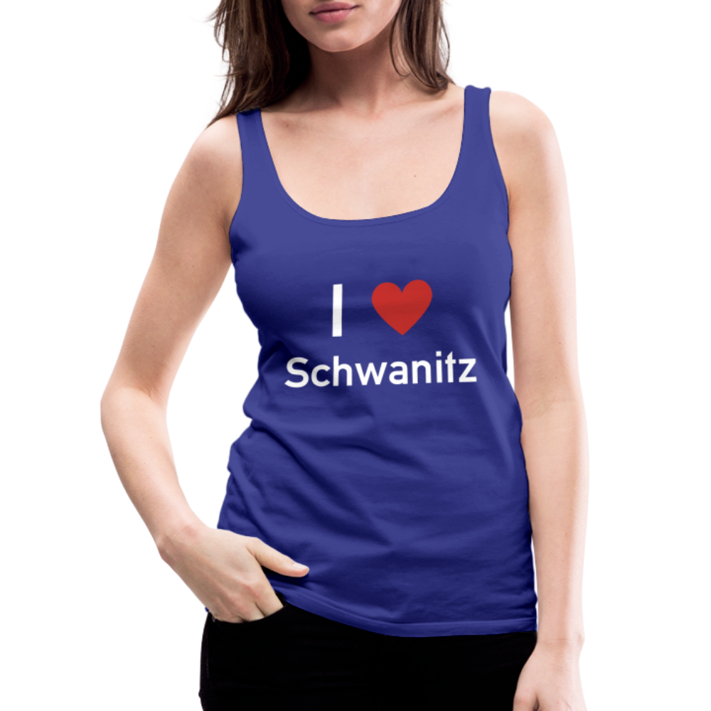 I LOVE SCHWANITZ DAMEN TANK-TOP - Königsblau