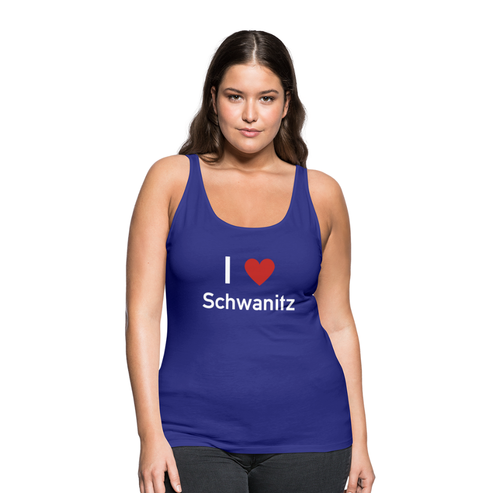 I LOVE SCHWANITZ DAMEN TANK-TOP - Königsblau
