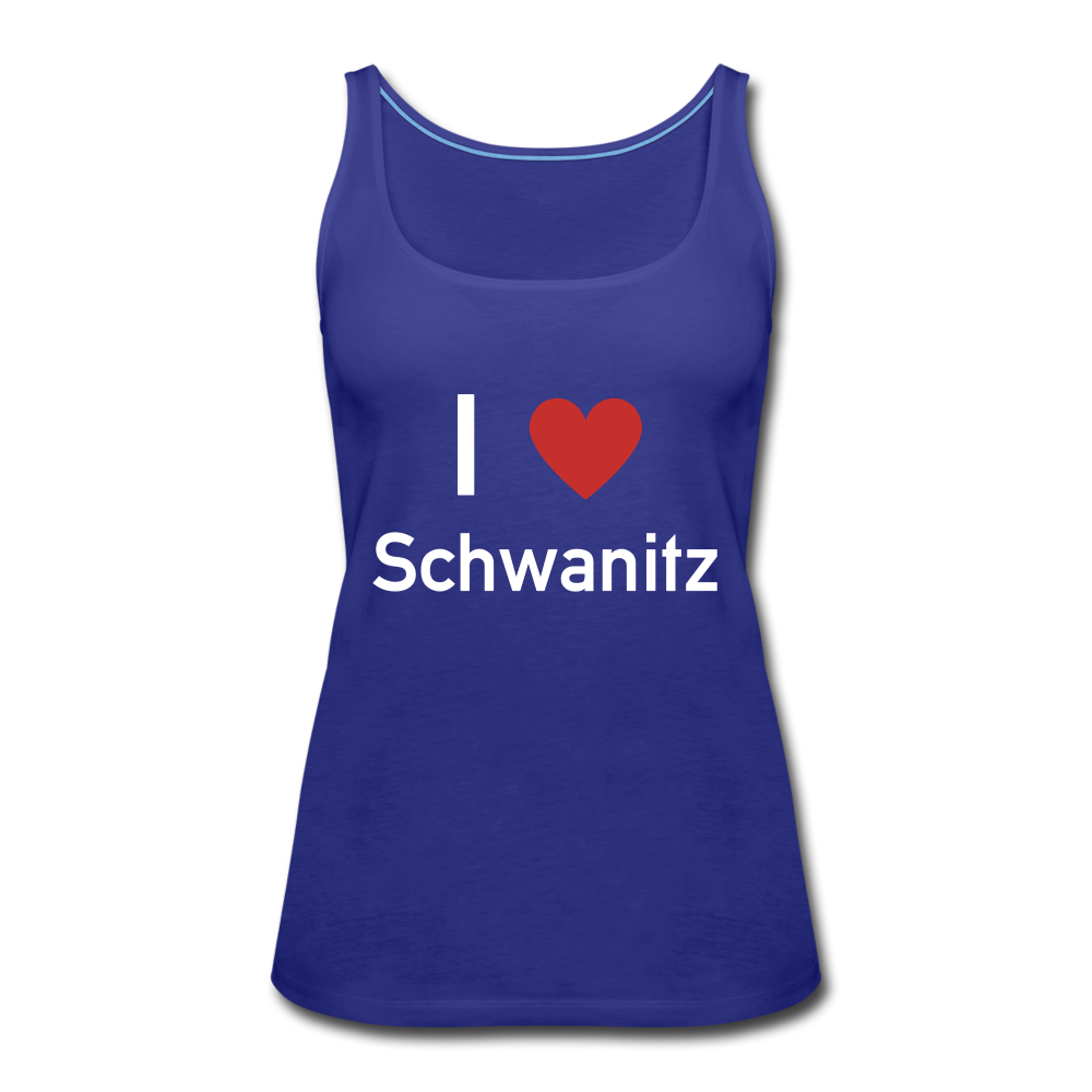 I LOVE SCHWANITZ DAMEN TANK-TOP - Königsblau
