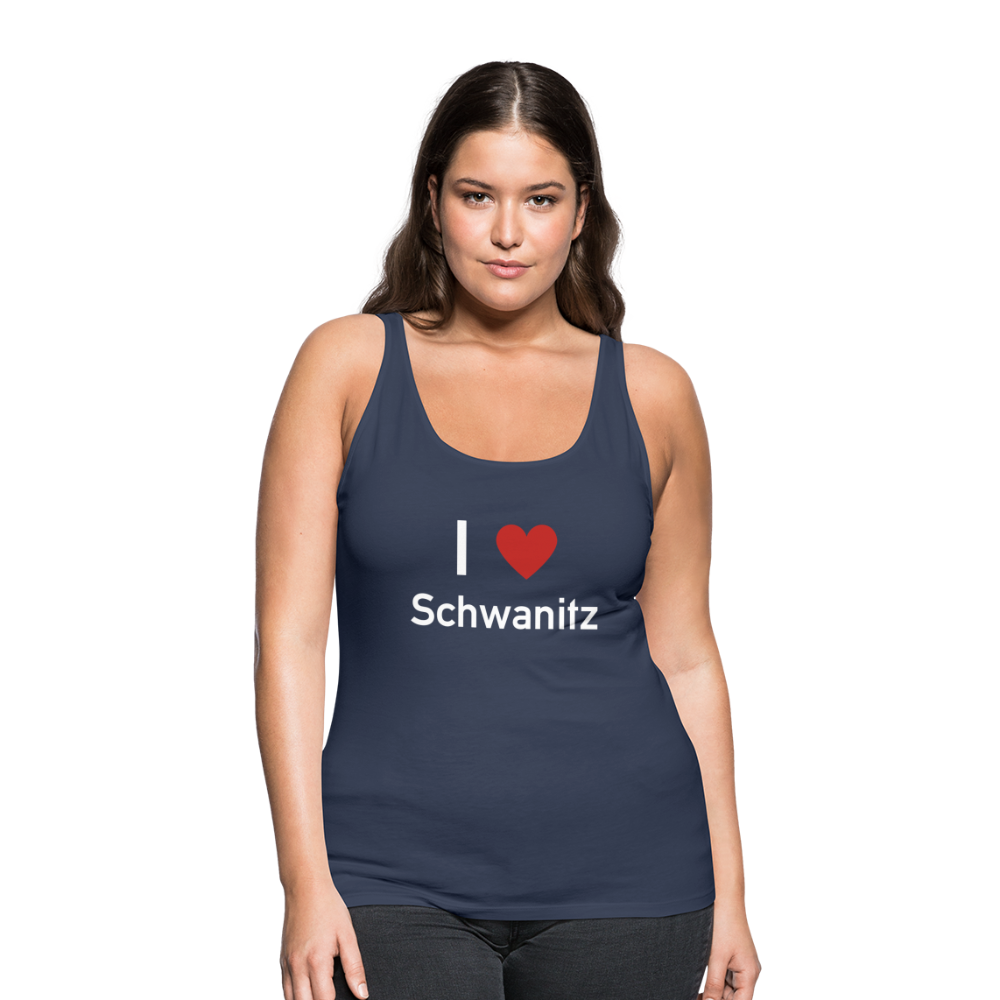 I LOVE SCHWANITZ DAMEN TANK-TOP - Navy