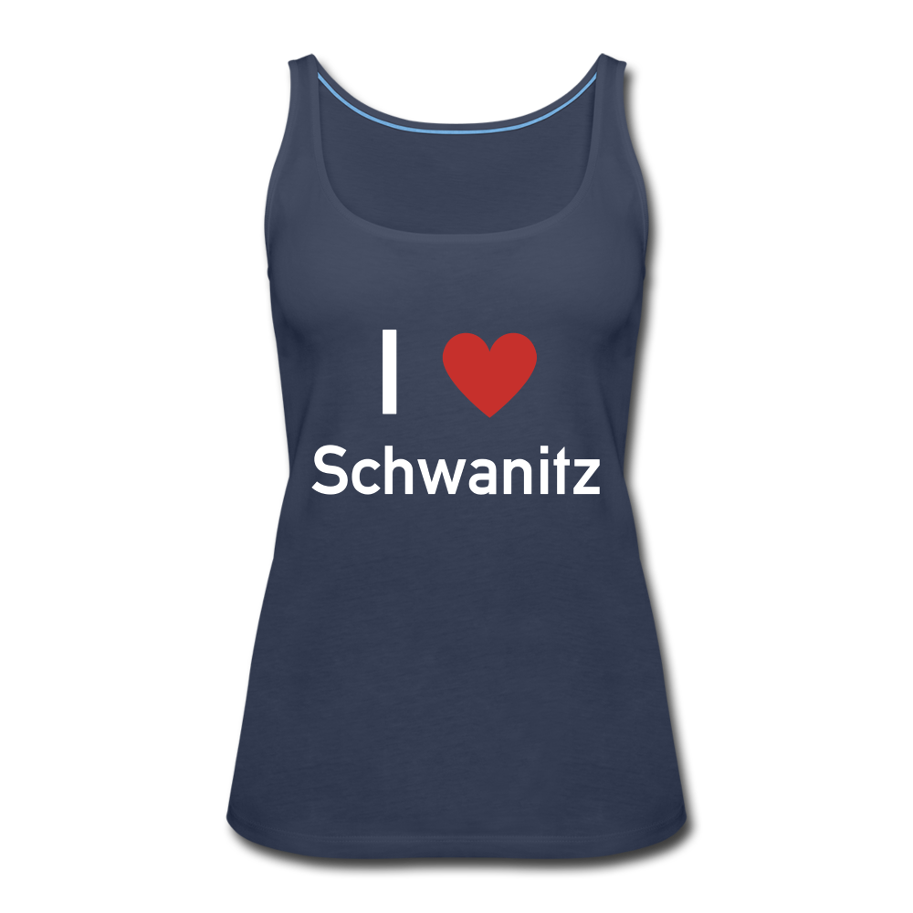 I LOVE SCHWANITZ DAMEN TANK-TOP - Navy