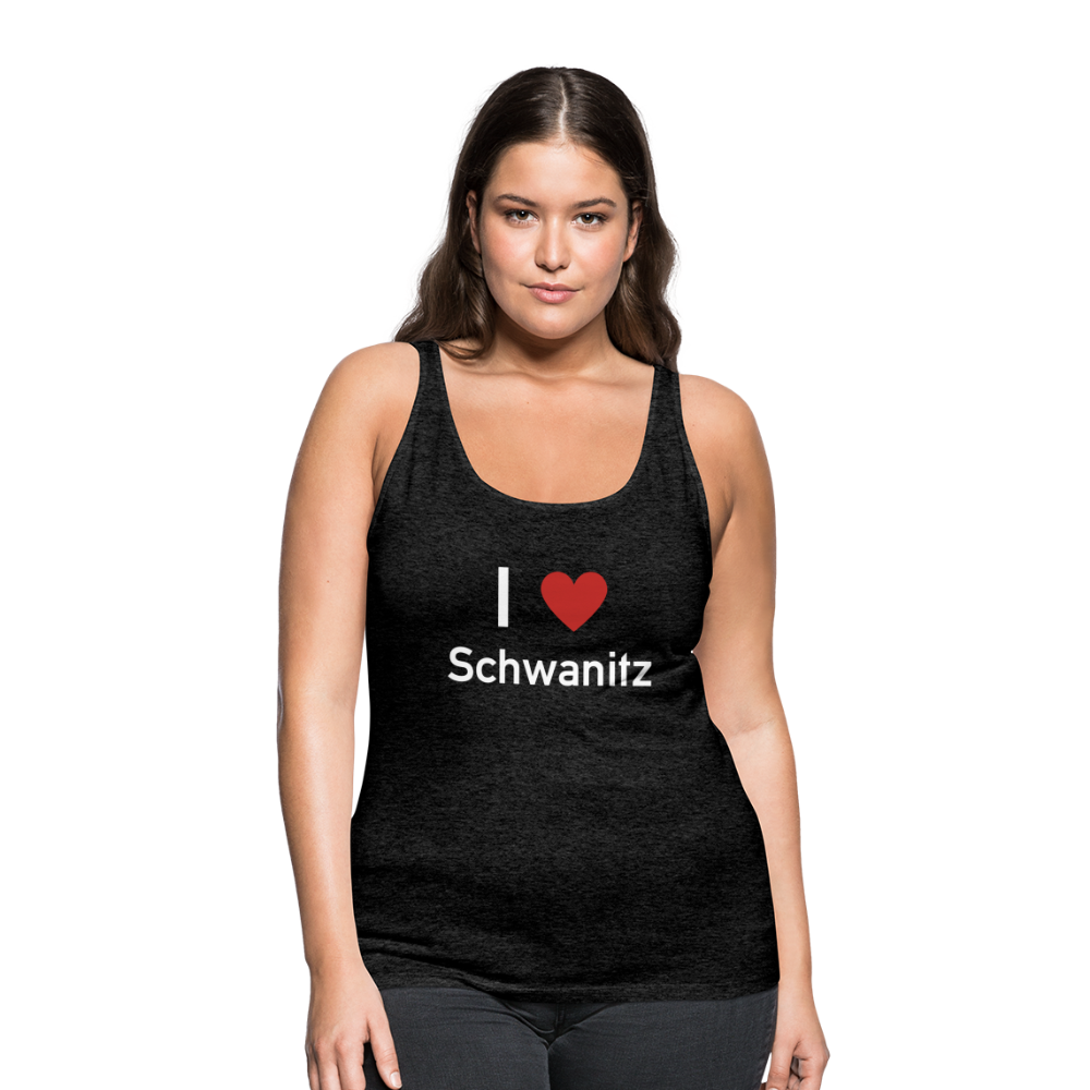 I LOVE SCHWANITZ DAMEN TANK-TOP - Anthrazit