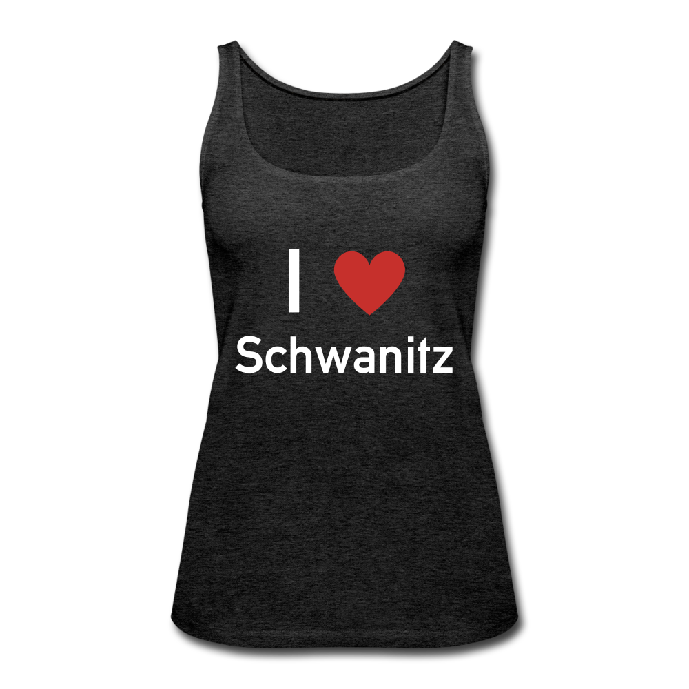 I LOVE SCHWANITZ DAMEN TANK-TOP - Anthrazit