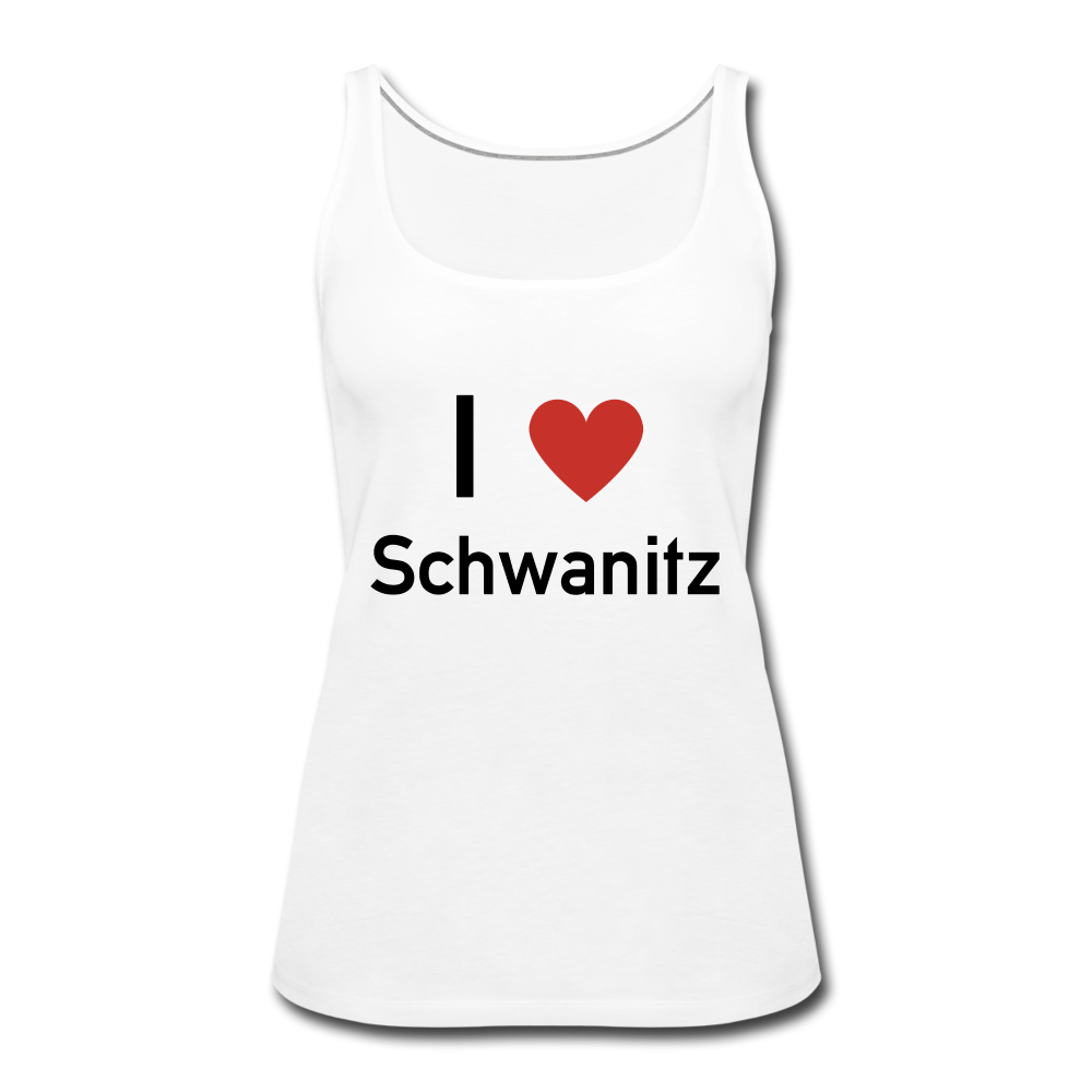 I LOVE SCHWANITZ DAMEN TANK-TOP - Weiß