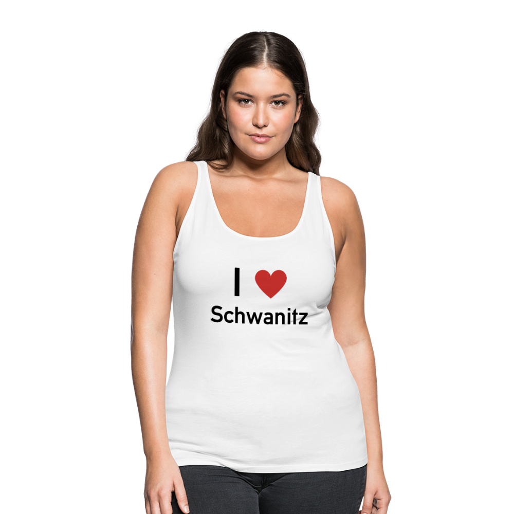 I LOVE SCHWANITZ DAMEN TANK-TOP - Weiß