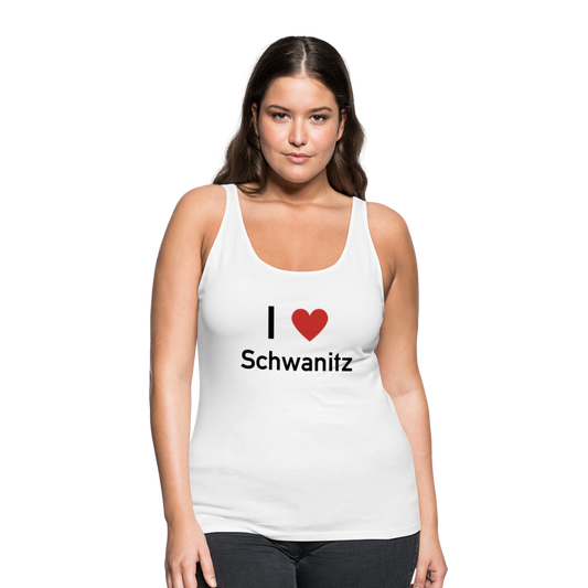 I LOVE SCHWANITZ DAMEN TANK-TOP - Weiß