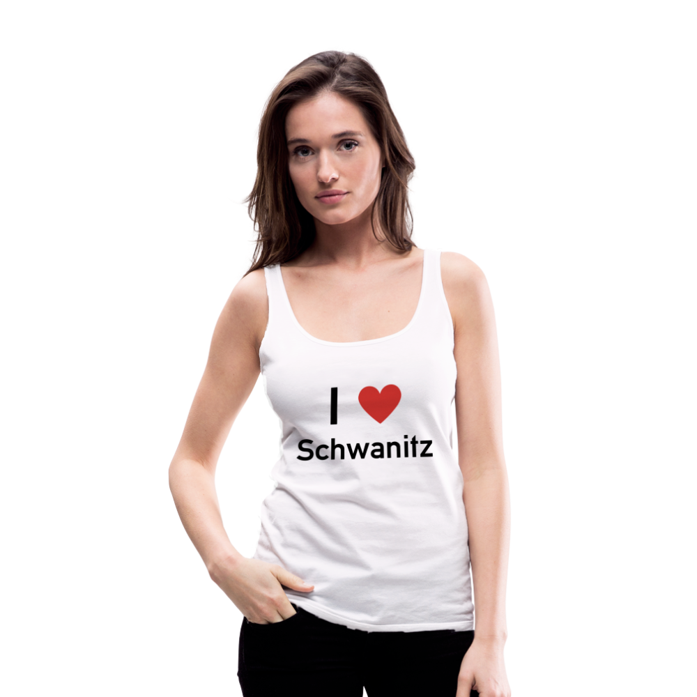 I LOVE SCHWANITZ DAMEN TANK-TOP - Weiß