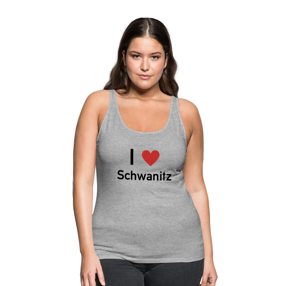 I LOVE SCHWANITZ DAMEN TANK-TOP - Grau meliert