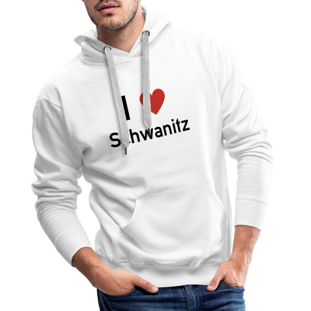 I LOVE SCHWANITZ HERREN HOODIE - Weiß