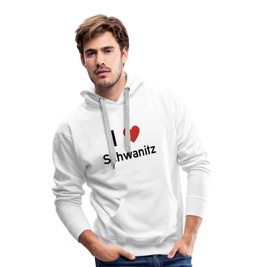 I LOVE SCHWANITZ HERREN HOODIE - Weiß