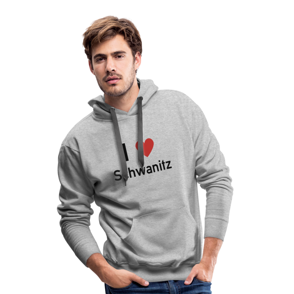 I LOVE SCHWANITZ HERREN HOODIE - Grau meliert