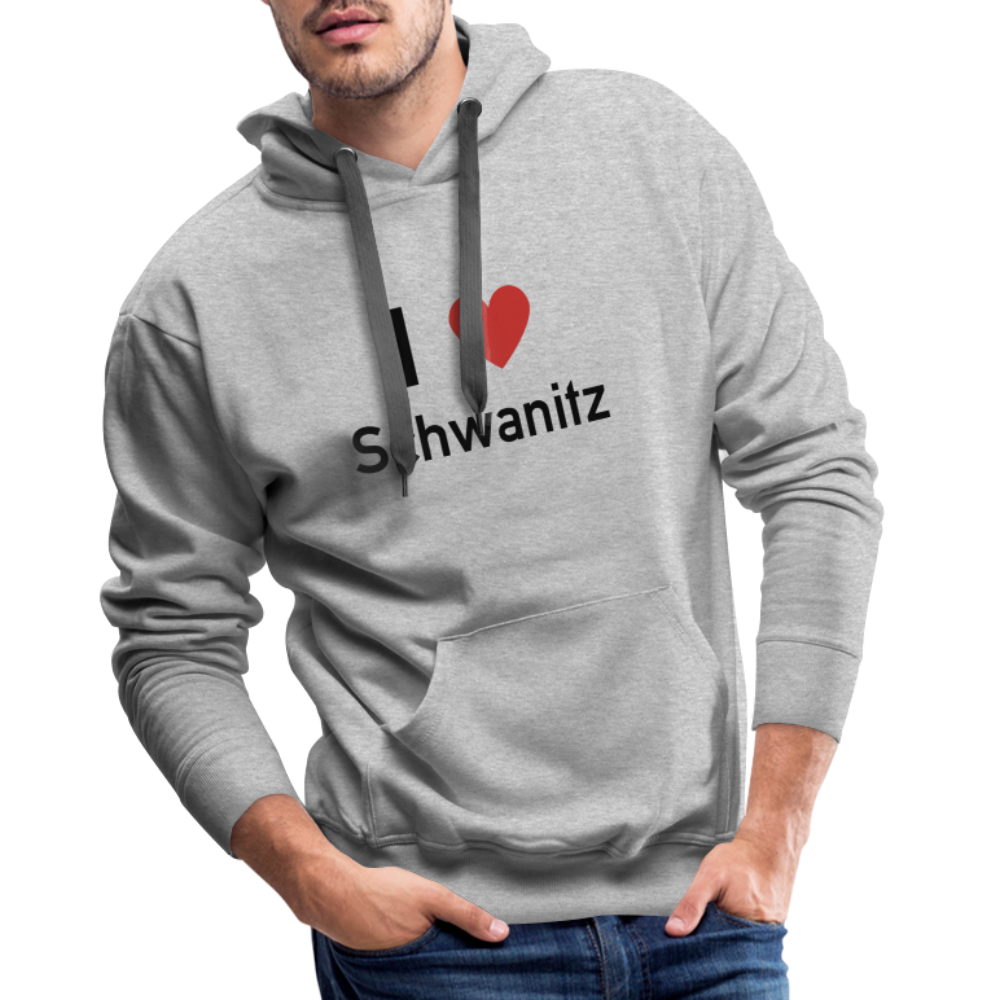 I LOVE SCHWANITZ HERREN HOODIE - Grau meliert