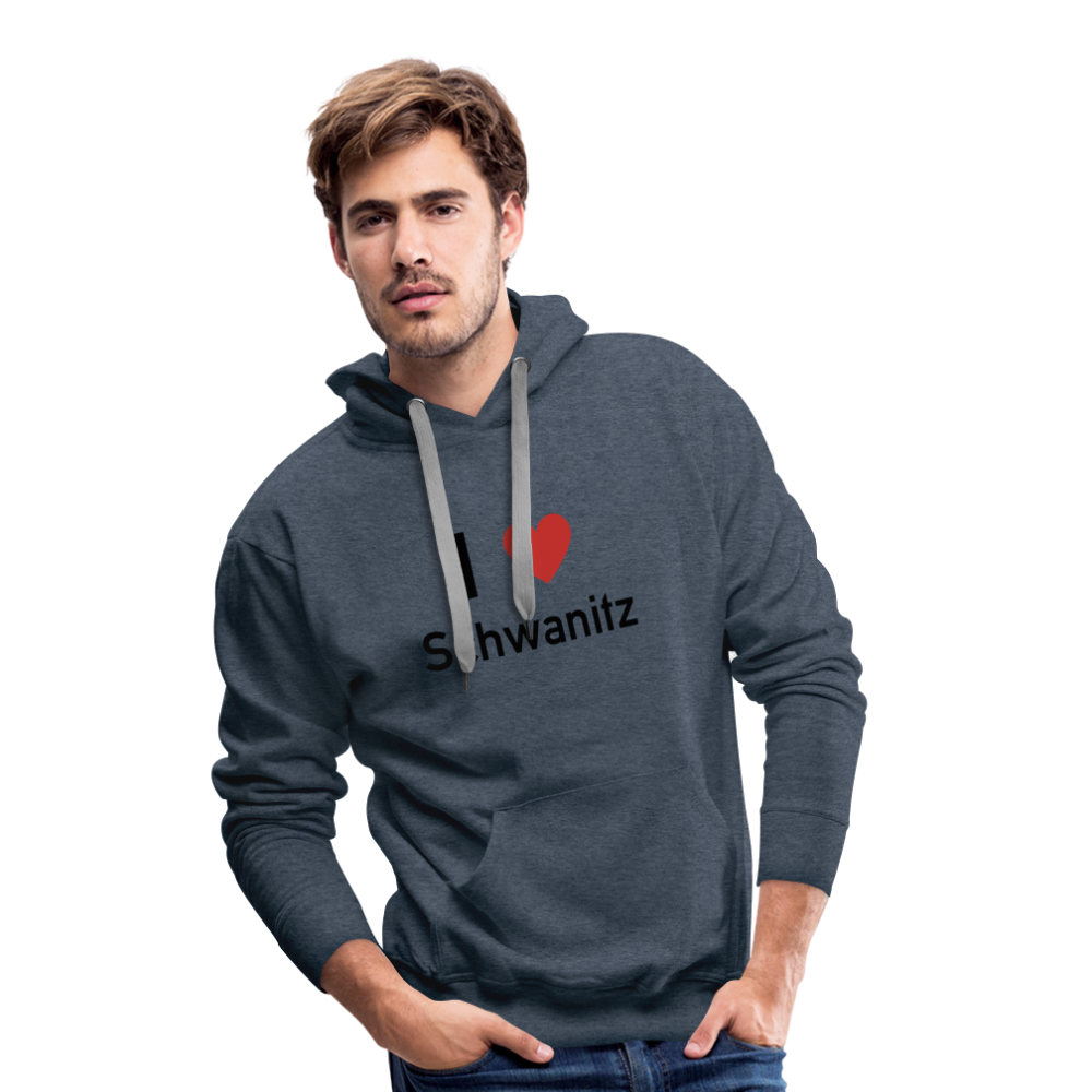 I LOVE SCHWANITZ HERREN HOODIE - Jeansblau