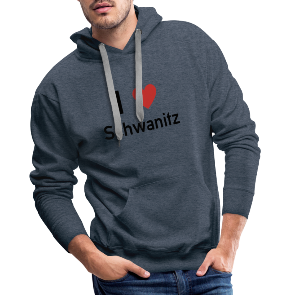 I LOVE SCHWANITZ HERREN HOODIE - Jeansblau
