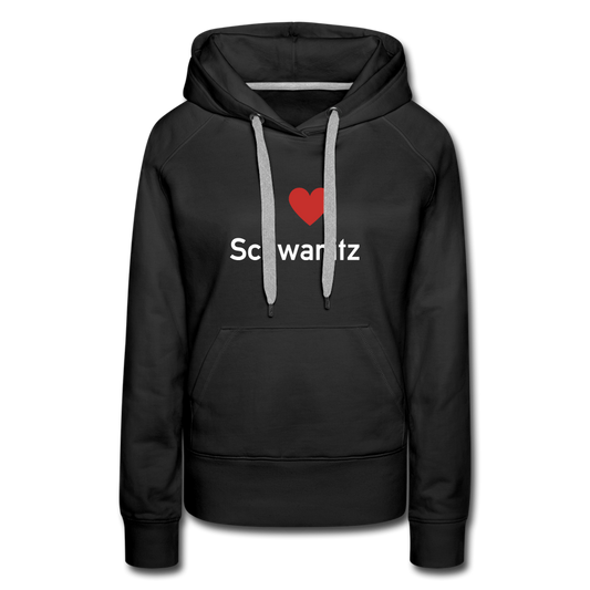 I LOVE SCHWANITZ DAMEN HOODIE - Schwarz