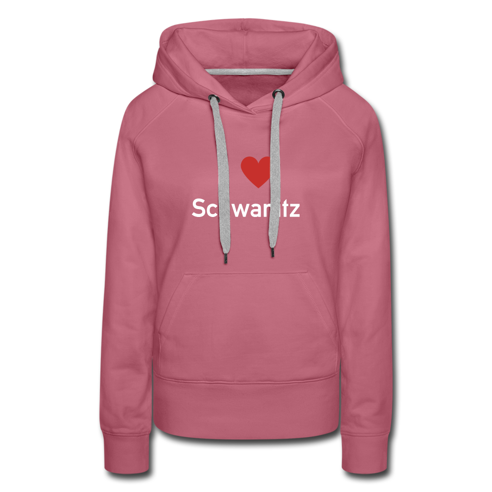 I LOVE SCHWANITZ DAMEN HOODIE - Malve