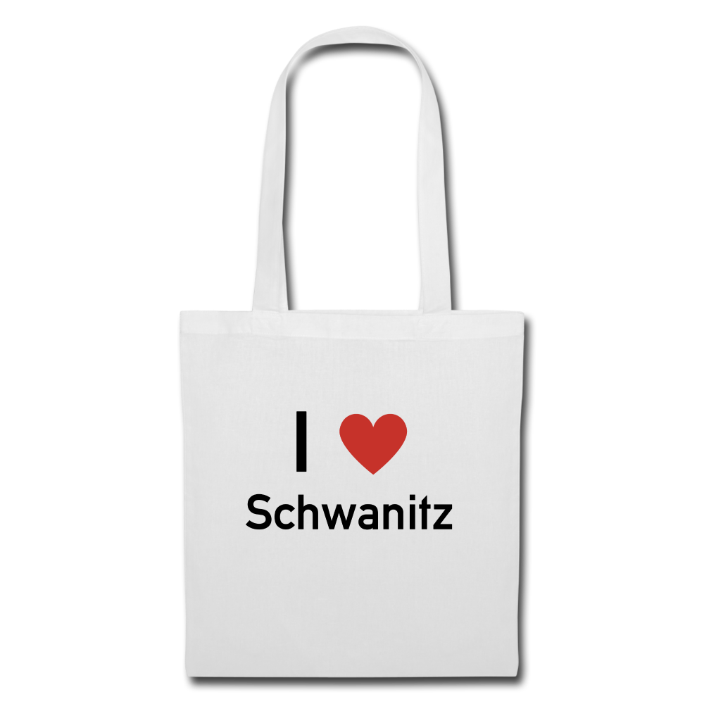 I LOVE SCHWANITZ JUTEBEUTEL - Weiß
