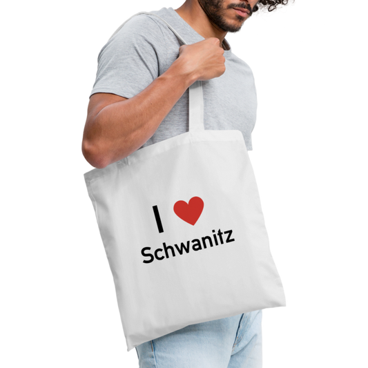 I LOVE SCHWANITZ JUTEBEUTEL - Weiß