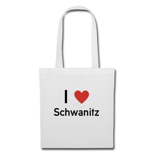 I LOVE SCHWANITZ JUTEBEUTEL - Weiß
