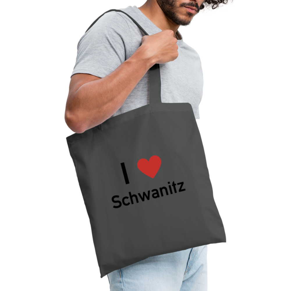 I LOVE SCHWANITZ JUTEBEUTEL - Graphite