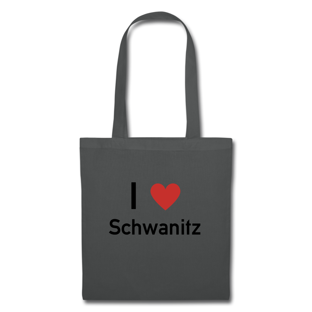 I LOVE SCHWANITZ JUTEBEUTEL - Graphite
