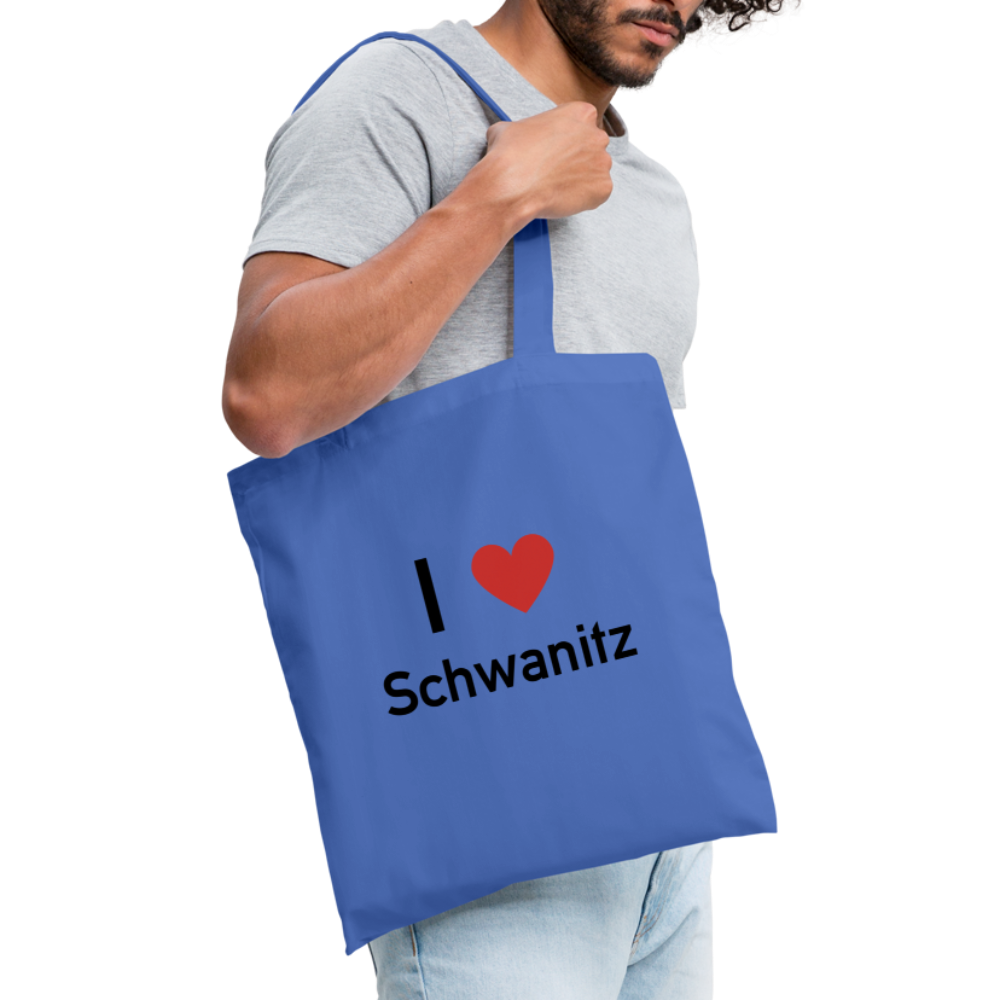 I LOVE SCHWANITZ JUTEBEUTEL - Hellblau