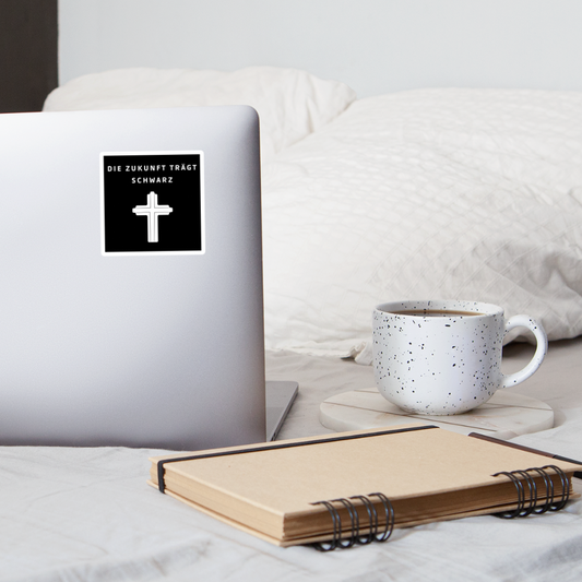 Die Zukunft trägt Schwarz Sticker - Mattweiß