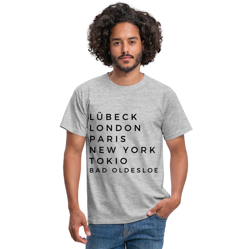 Bad Oldesloe Herren-Shirt - Grau meliert