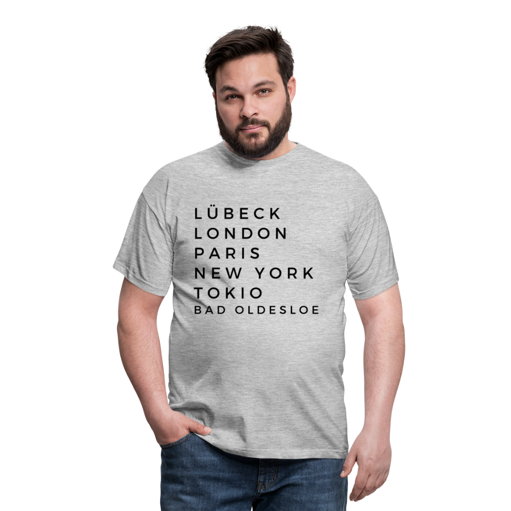 Bad Oldesloe Herren-Shirt - Grau meliert