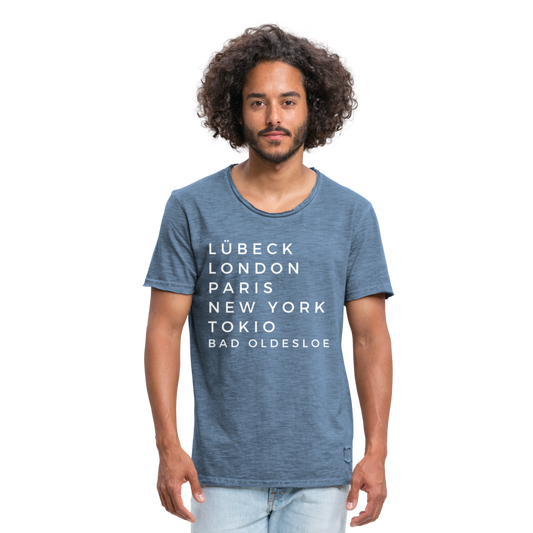 Bad Oldesloe Herren Vintage T-Shirt - Vintage Denim