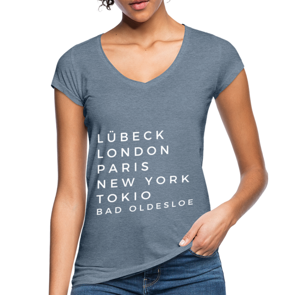Bad Oldesloe Damen Vintage T-Shirt - Vintage Denim