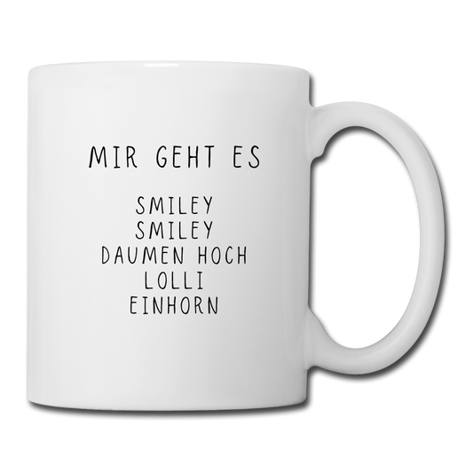 Smiley Tasse - Weiß