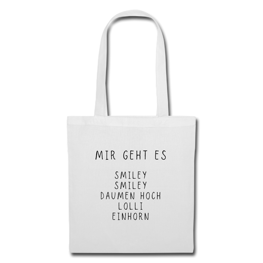 Smiley Beutel - Weiß