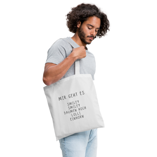 Smiley Beutel - Weiß
