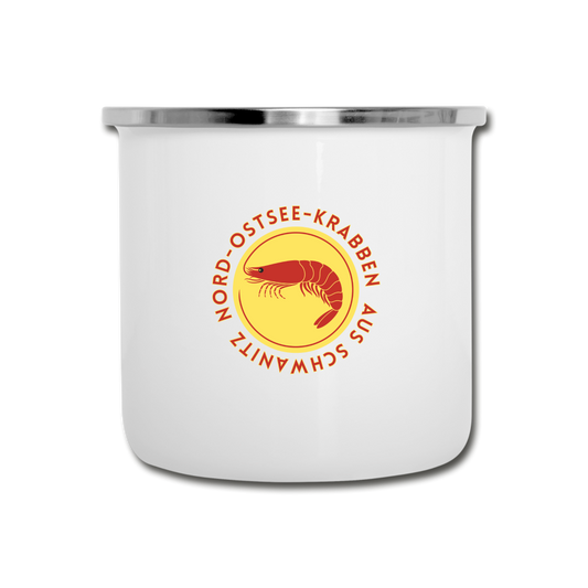 Krabben Emaille-Tasse - Weiß