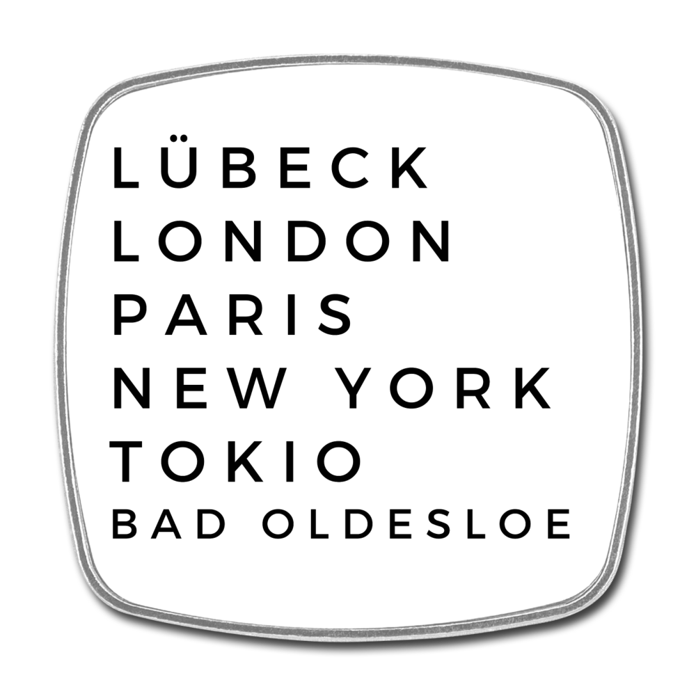 Bad Oldesloe Kühlschrankmagnet - Weiß