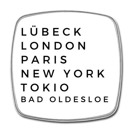 Bad Oldesloe Kühlschrankmagnet - Weiß