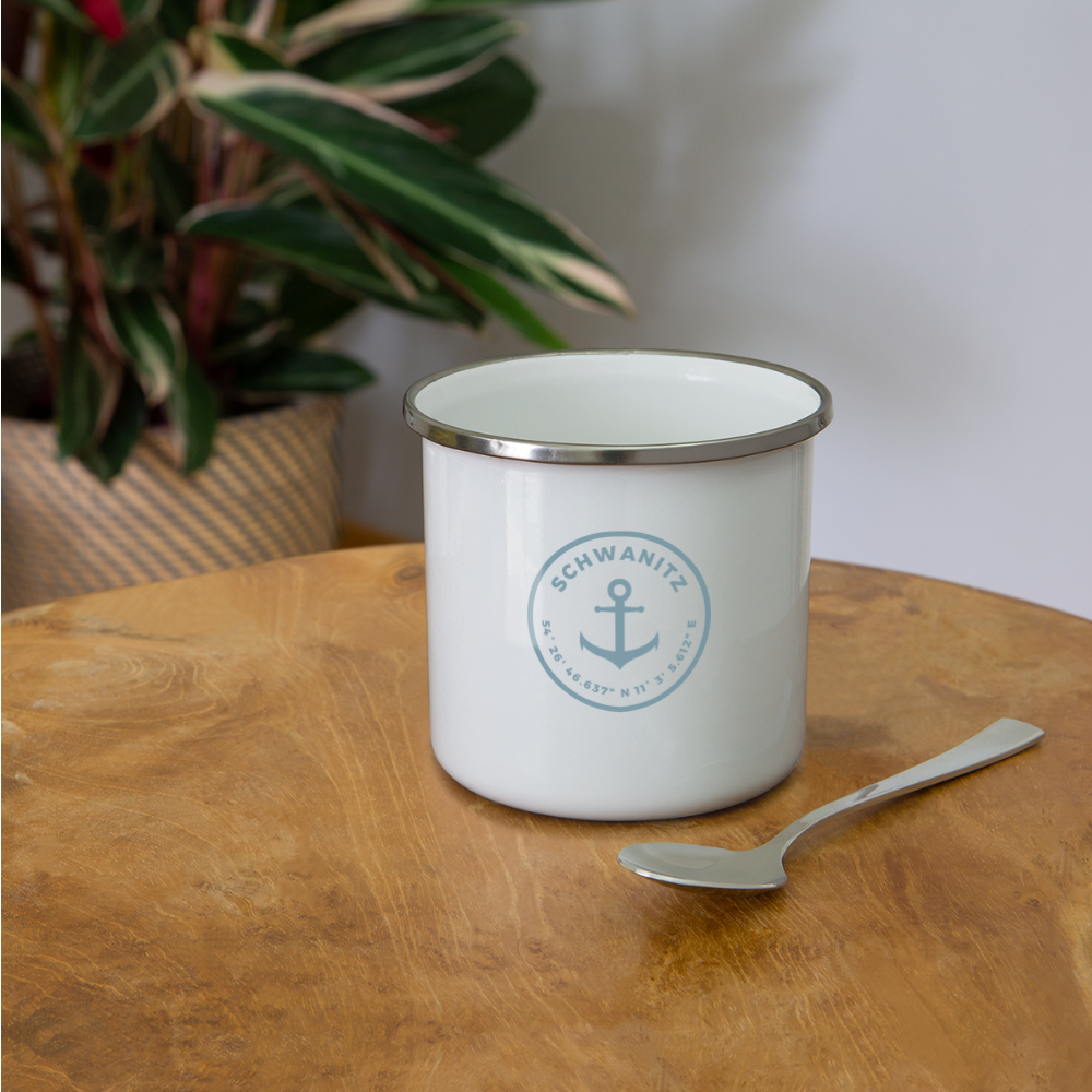 Emaille-Tasse - Weiß