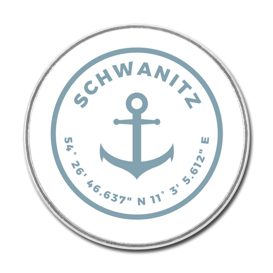 Runder Kühlschrankmagnet - Weiß