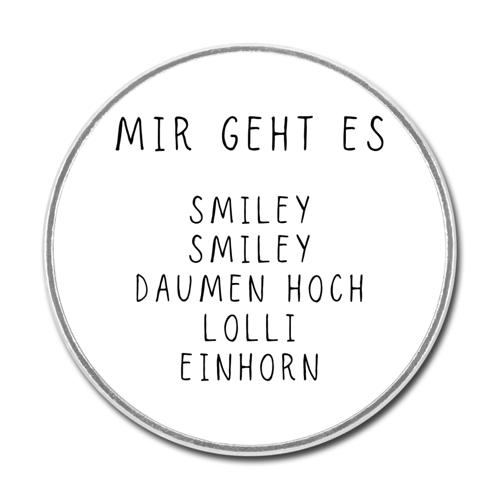 Runder Kühlschrankmagnet - Weiß