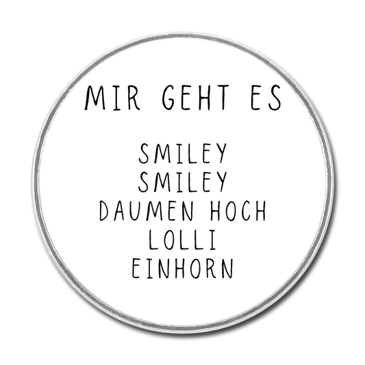 Runder Kühlschrankmagnet - Weiß