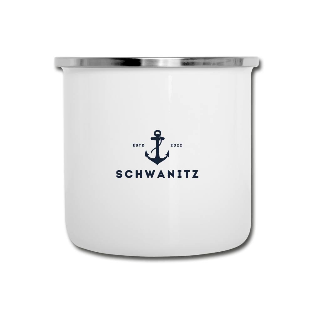 Anker Emaille-Tasse - Weiß