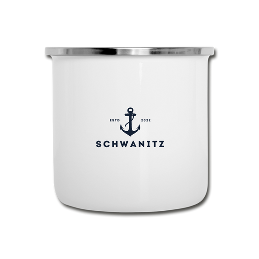 Anker Emaille-Tasse - Weiß