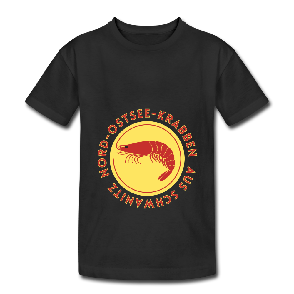 Krabben Kinder T-Shirt - Schwarz