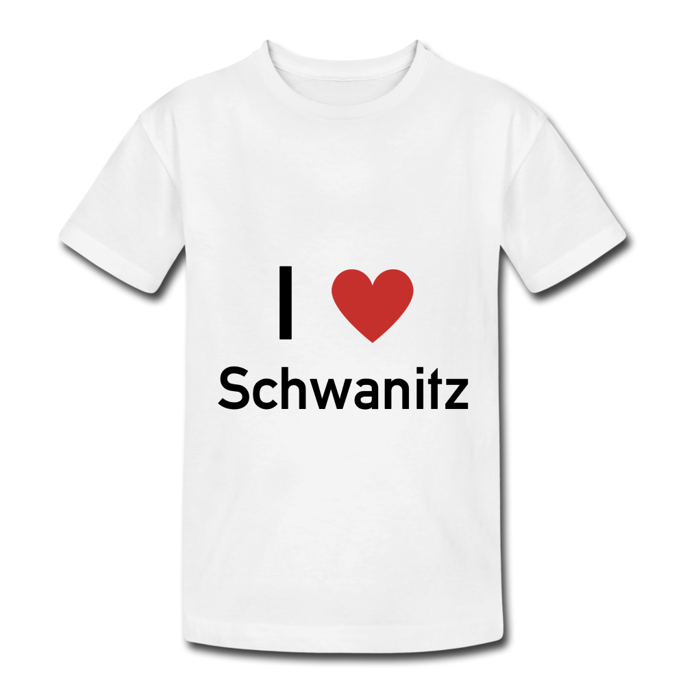 Kinder Tshirt I love Schwanitz - Weiß