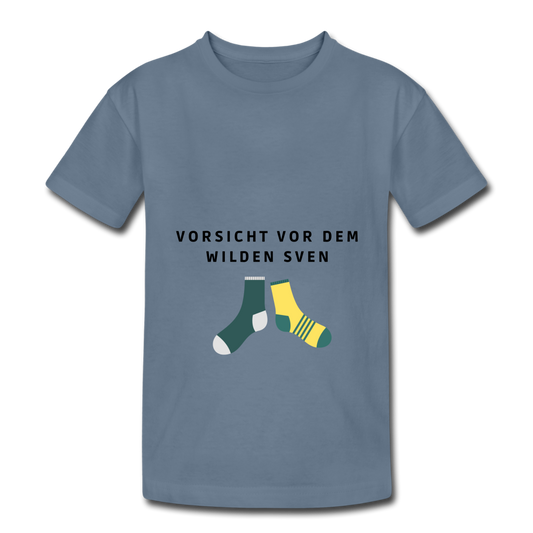 Kinder Tshirt Wilder Sven - Blaugrau