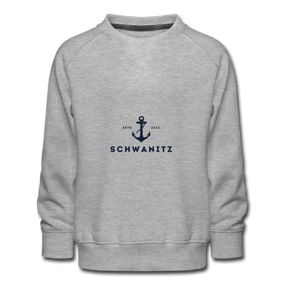 Schwanitz Logo Kinder-Pullover - Grau meliert