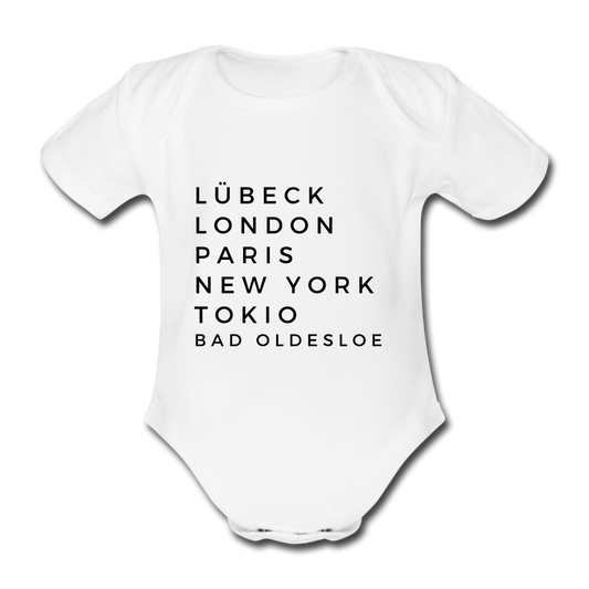 Bad Oldesloe Baby-Kurzarm-Body - Weiß